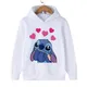 Sweat à capuche Kawaii PVD Stitch pour enfants sweat à capuche Manga haut décontracté pour bébé