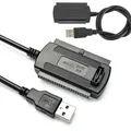 Câble convertisseur adaptateur USB 2.0 vers IDE SATA pour disque dur HD 2.5 3.5 pouces 1 pièce