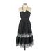 Gap Casual Dress - Midi: Black Stripes Dresses - Women's Size 6