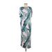 Tommy Bahama Casual Dress - Maxi: Green Print Dresses - Women's Size Small