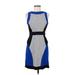 Red Saks Fifth Avenue Casual Dress - Sheath: Blue Houndstooth Dresses - Women's Size Medium