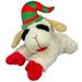 Holiday Lamb Chop with Elf Hat Dog Toys, Medium, Off-White