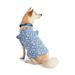 Daisy Ruffle Tee for Dogs and Cats, Medium, Blue, Blue / White