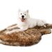 PupRug Curve Faux Fur Orthopedic Dog Bed, 60" L X 35" W X 3" H, Sable Tan, XX-Large, Tan / Black