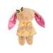 Bunny Dress Flattie Dog Toy, Medium, Yellow
