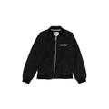 Justice Denim Jacket: Black Graphic Jackets & Outerwear - Kids Girl's Size 12