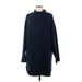 Zara Casual Dress - Sweater Dress: Blue Dresses - Women's Size Medium