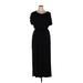 Green Envelope Casual Dress - Maxi: Black Solid Dresses - New - Women's Size X-Large