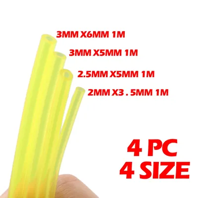 4 PCS 4 Sizes Fuel Gas Hose String Tube Petrol Pipe For Trimmer Chainsaw Blower Hoses Garden Power