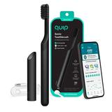 Smart Rechargeable Sonic Electric Toothbrush - Metal | Timer + Travel Case/Mount - Black