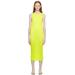 Green New Colorful Basics 3 Midi Dress