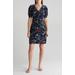 Puff Sleeve Floral Jersey Dress