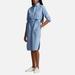 Long Sleeve Cotton-Poplin Shirt Dress