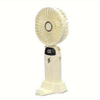 1pc Portable Handheld Personal Fan With Flexible Tripod Stand USB Or Battery Operated Desk Car Seat Treadmill Camping Travel Fan