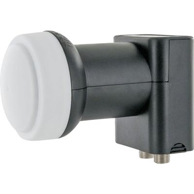 Twin LNB2 digital anthrazit mit Wetterschutz für 2 Teilnehmer lnb & Switch - Schwaiger