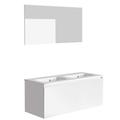 Meuble de salle de bain MDF Laqué Blanc