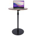 Side Table Round Side Table Laptop Bed Side Table Height Adjustable 57.5-85cm Floor Standing Sofa End Side Table for Bedroom Living Room Office