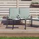 Table de jardin anthracite 55x40x37 cm acier The Living Store Anthracite