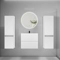 Ensemble meuble de salle de bain et lavabo blanc ( L.60 cm) 2 tiroirs + meuble haut2 + lavabo +