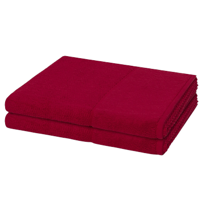 Möve Pearl 2er Set Duschtuch Ruby Dunkelrot Image
