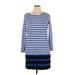 Jones New York Sport Casual Dress: Blue Stripes Dresses - Women's Size X-Large