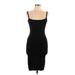 KORS Michael Kors Casual Dress - Sheath: Black Solid Dresses - Women's Size Large