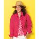 Blair Women's DreamFlex Colored Jean Jacket - Pink - 1X - Womens