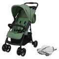 Puggle Starmax Pushchair Stroller and Raincover - Sage Green