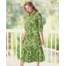 Appleseeds Women's Palm Leaf Tie-Waist Midi Dress - Multi - 18P - Petite