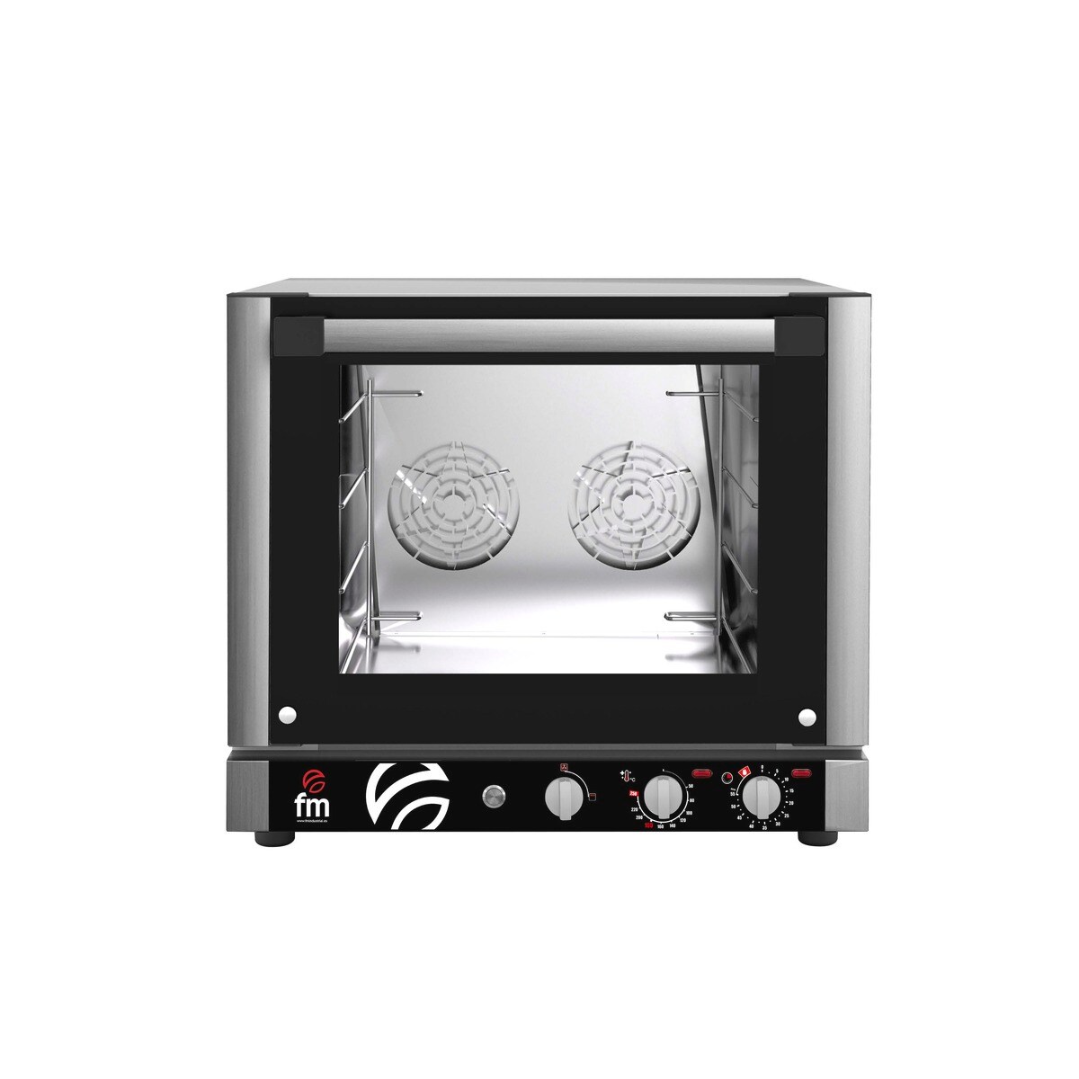 FM Elektrischer Konvektionsofen für 4 Bleche 480x340 Grill zum Öffnen nach vorne + Luftbefeuchter RX 424 HG Image