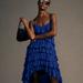 Anthropologie Dresses | Anthropologie Tiered Ruffle High-Low Dress Size M Original $230) | Color: Blue | Size: M