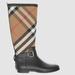 Burberry Shoes | Burberry Rain-Boots Nova Check & Rubber Size: 37 | Color: Black/Tan | Size: 7