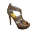 Michael Kors Shoes | Michael Michael Kors Women's Berkley Leather T-Strap Platform Sandal Brown 7.5 | Color: Brown | Size: 7.5
