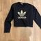 Adidas Tops | Adidas Crop Workout Gym Sweatshirt Cute Athletic Atheleisure | Color: Black/Gold | Size: S