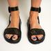 Anthropologie Shoes | Anthropologie Black Ankle Strap Chunky Sandle | Color: Black | Size: 8.5