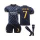 (7 numbers, #22) 23/24 Real Madrid Away Soccer Jersey Set