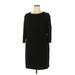 rsvp by TALBOTS Casual Dress - Shift: Black Solid Dresses - Women's Size 16