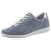 Sneaker GABOR "YORK", Damen, Gr. 35, silber (hellblau, silberfarben), Veloursleder, Lederimitat, kontrastfarbene Details, sportlich, Schuhe, in sportivem Look, Freizeitschuh, Halbschuh, Schnürschuh