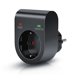 Arendo Schuko Überspannungsschutzadapter, Steckdose, LED, Kindersicherung, 3500W Image