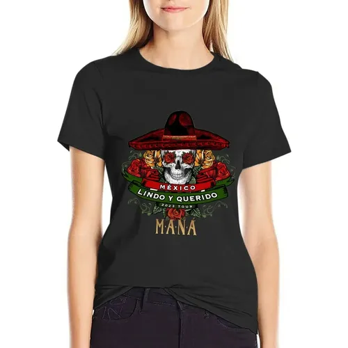 Mana mexiko lin do y querido tour-retro mana mexiko vintage schädel mexiko t-shirt tops übergroße