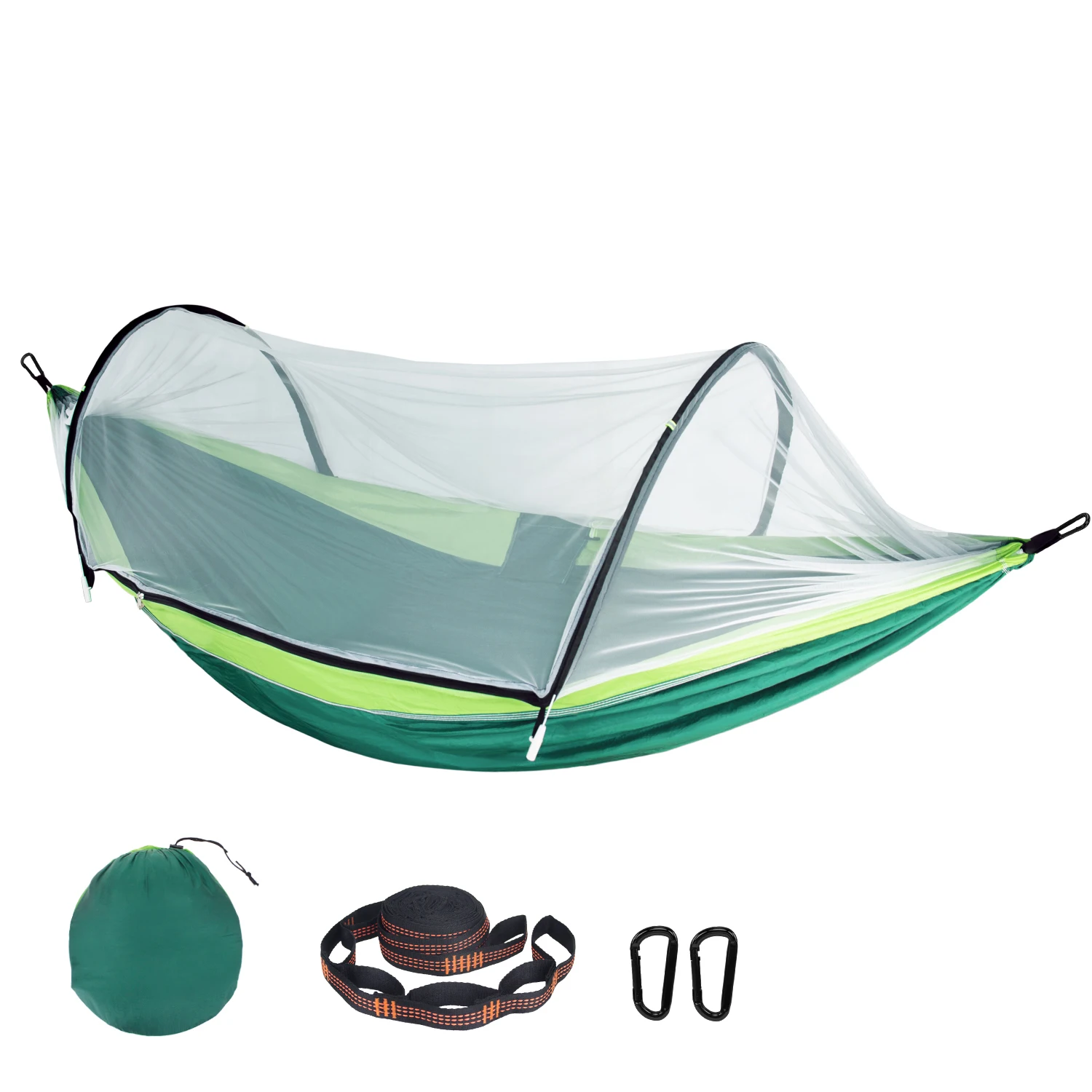 Einzel größe 270*140cm leichte tragbare Outdoor-Camping Nylon Stoff Reise Pop-up Moskito netz Hängematte Image