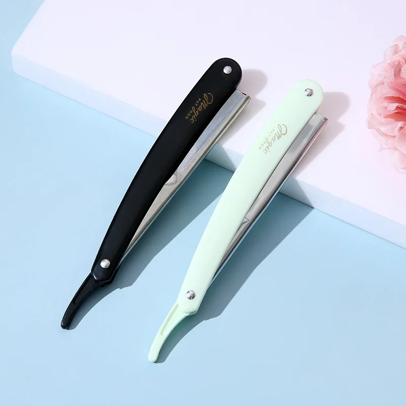 2 farben Professional Hand Rasierer Gerade Rand Edelstahl Sharp Barber Razor Folding Rasieren Bart Cutter Mit Klinge Image