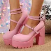 High Heels Frauen Mary Janes Schuhe Frau Plattform Mode Sandalen Frauen Sommer neues Kleid Lolita Schuhe klobige Pumps Zapatos Mujer
