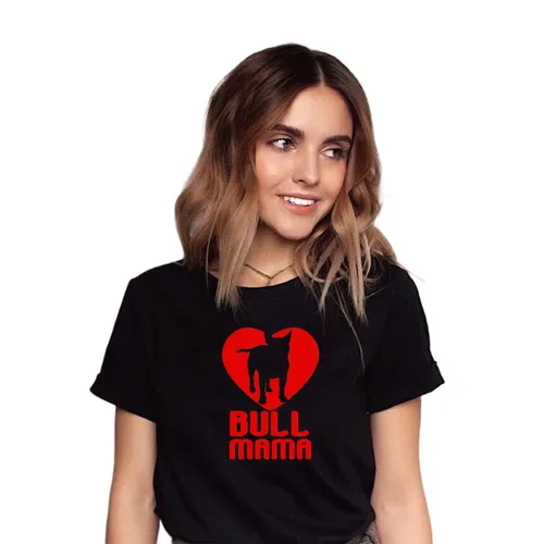 Frauen Bull Terrier T-shirt Bull Mama hand druck hemd Bullterrier liebhaber geschenk idee Psiakrew