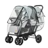 Doppel Vorder-und Rücksitz Kinderwagen wind dichte Abdeckung Kinderwagen Doppel Kinderwagen