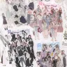 30 fogli serie di preoccupazioni per ragazze Kawaii Girl Character Outfit PET Sticker diario