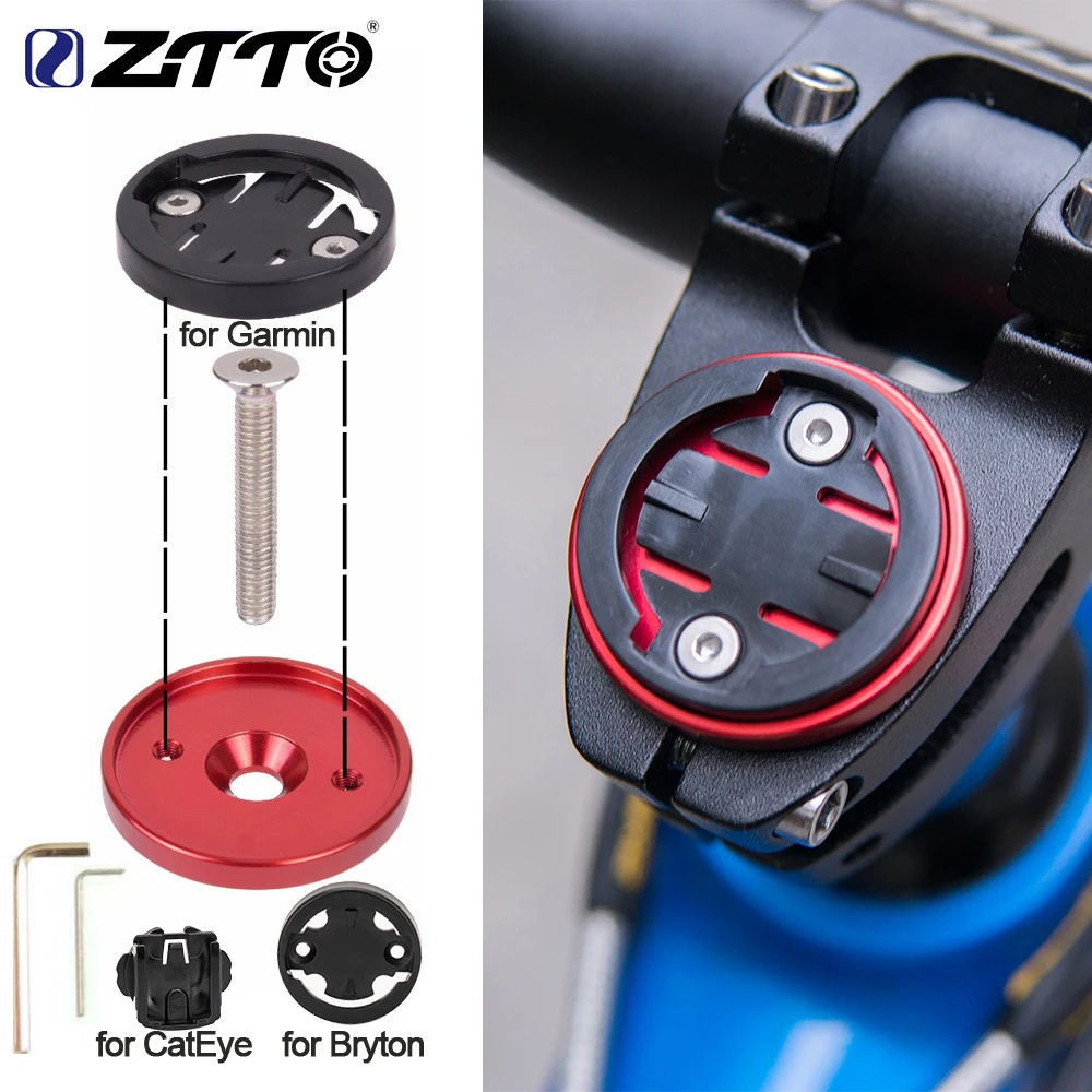 ZTTO Supporto per computer da bicicletta Cronometro per bici Supporto per GPS Attacco manubrio Tappo superiore Supporto per computer Supporto per telefono per parti Garmin Bryton Cateye