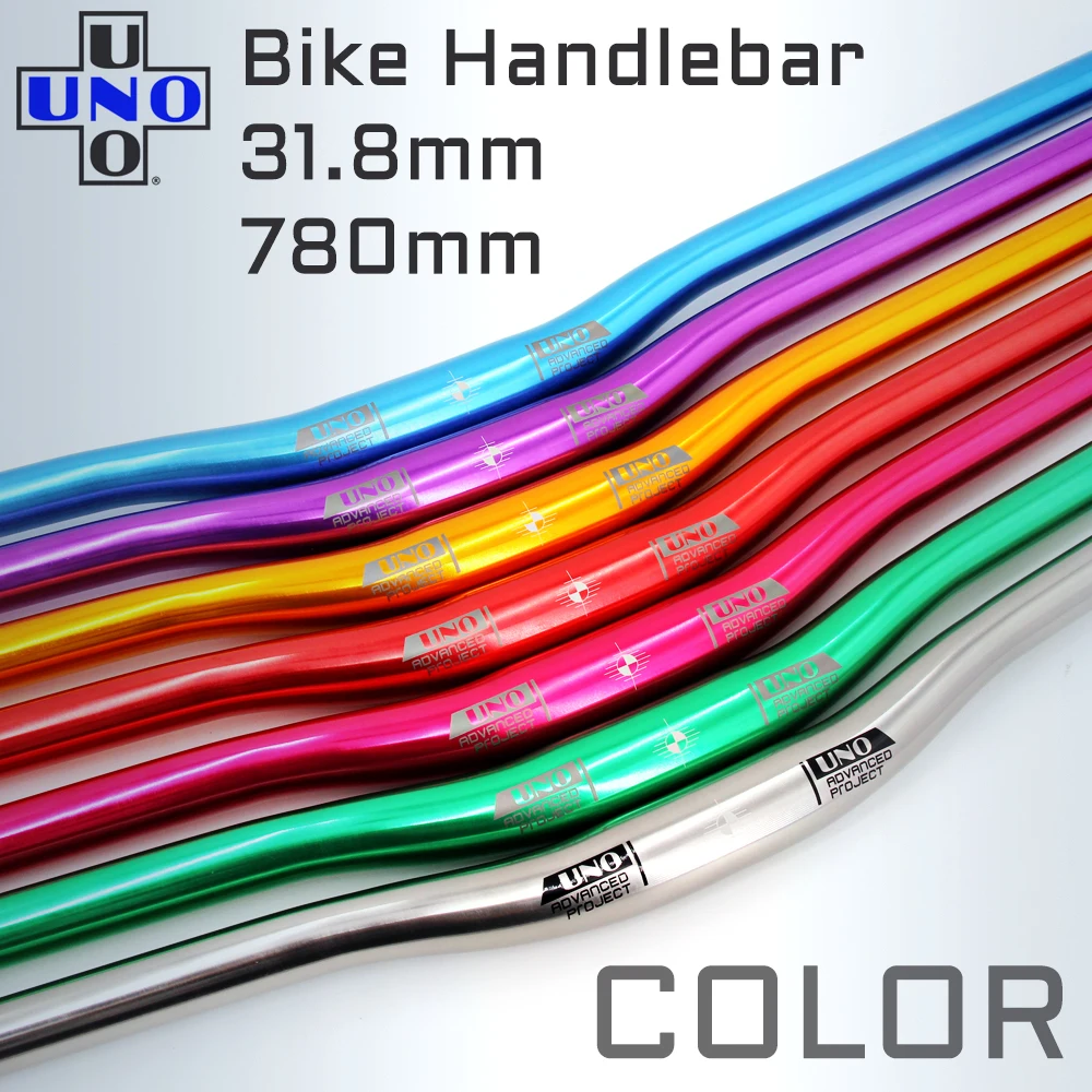 Manubrio per bicicletta UNO manubrio MTB in lega di alluminio manubrio per Mountain Bike da strada manubrio per Riser multicolore 780*31.8mm parti della bici