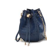 MKF Collection by Mia K Cassidy Crocodile Embossed Vegan Leather Womenâ€™s Shoulder Bag - Blue