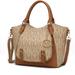 MKF Collection by Mia K Fula Signature Satchel Bag - Brown